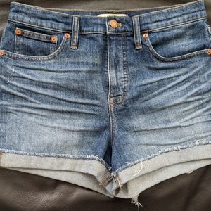 Madewell High Rise denim shorts 28